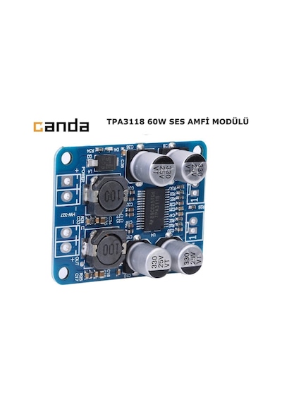 Tpa3118 Ses Amfi Modülü 60W Dc 8-24V Mono  Devre