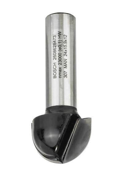 Bosch Standard Seri Ahşap İçin Çift Oluklu, Sert Metal Dalma Yarımay Freze 12*24*57*12 mm-2608628473