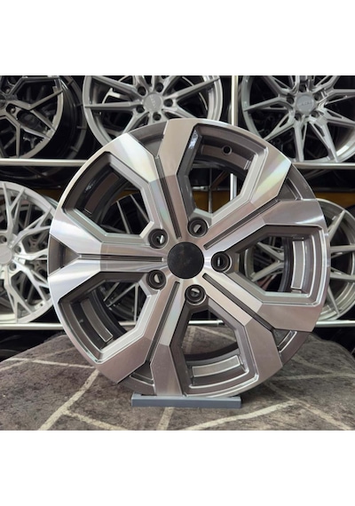 16 İnç 5x114.3 Duster Gun Metal Elmas Kesim Jant Modeli 4 Adet