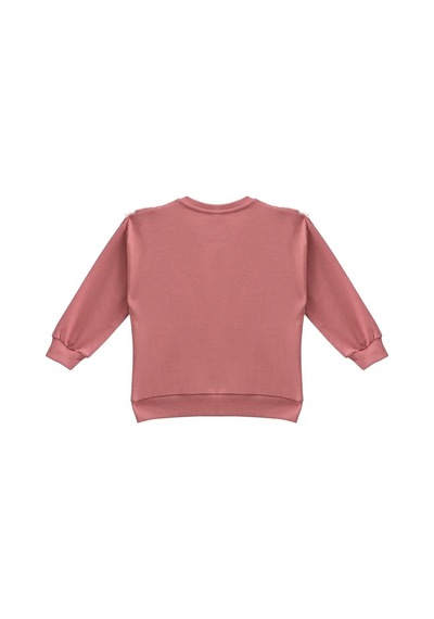 Mininio Kız Bebek Fırfır Detaylı Sweatshirt - Gül Kurusu Gül Kurusu