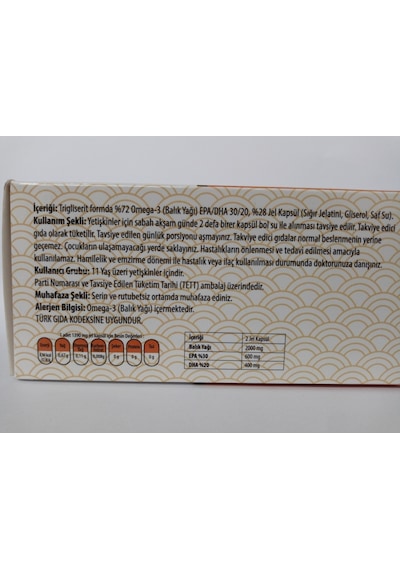 Ersağ Omega 3 Gıda Takviyesi