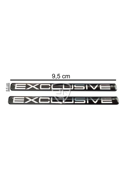 2 Adet Gümüş Exclusive 3D Sticker
