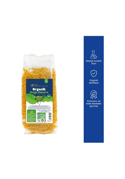 Ots Organik Burgu Makarna 500 gr (Organik Sertifikalı, Pestisit Analizli)