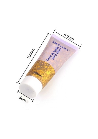 Makyaj Sim Göz Çevresi Yüz Ve Vücut Parlatıcı Sim Glitter Jel 50 Ml Gold