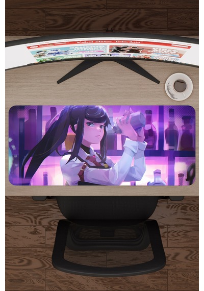 Va-11 Hall-a Kaymaz Dikişli Kauçuk Oyuncu Mousepad V4 - 70x30 Xl Gaming Mouse Pad Fare Altlığı