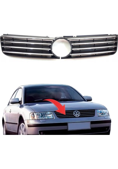 Vw Passat B5 Ön Panjur Kromlu 1997-2000 3b0853653f