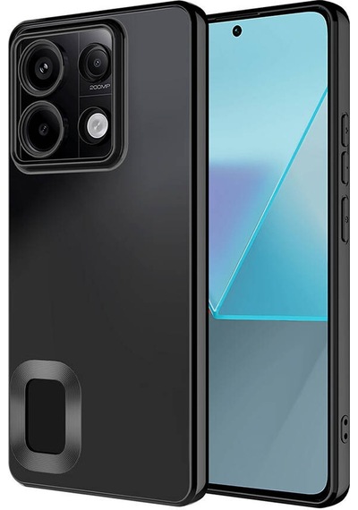 Noktaks - Xiaomi Uyumlu Xiaomi Redmi Note 13 Pro 4g - Kılıf Tek Kamera Korumalı Tatlı Sert Omega Kapak - Siyah