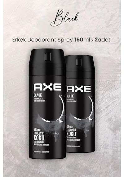 Black Erkek Deodorant Sprey 150 Ml X 2 Adet