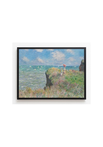 Monet Pourville'de Yamaç Yolu Çerçevesiz Poster 21x30 Cm A4 Tablo Empresyonist Duvar Dekoru
