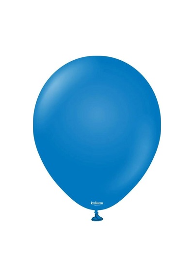 Gemar Parti Doğum Günü Organizasyon Balon - 28 Cm. - Ivory - Blue - 100 Adet Mavi