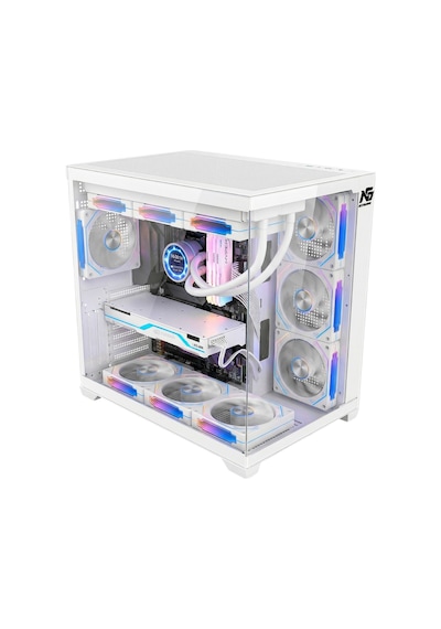 Alpha Elite 7x Argb Fan Kumanda Ve Kontrolcü Atx Boş Bilgisayar Kasası Beyaz