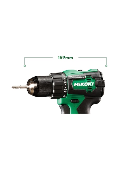 Hikoki DV18DE-2.0 18V/2.0AH 70NM Çift Akülü Şarjlı Darbeli Kömürsüz Matkap
