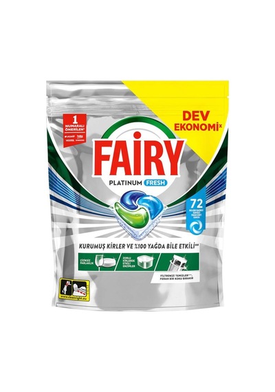 Fairy Platinum Fresh Bulaşık Makinesi Kapsülü 72 Yıkama