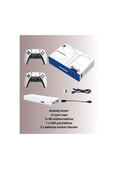 M15 Retro Konsol 20.000 Oyunlu Çift Gamepadli 4k Hdmı Mh-hs0380-0351 Beyaz