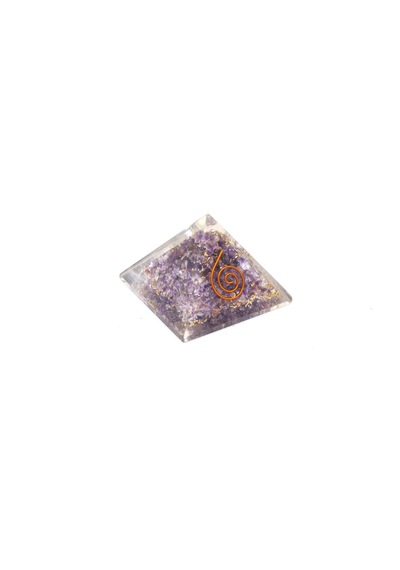 Hakiki Doğal Ametist Taşı Orgonit Piramit 32 Gram