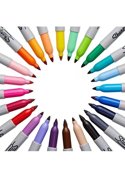 Sharpie Fine Permanent Markör, Yuvarlak Uç, Mavi Genel