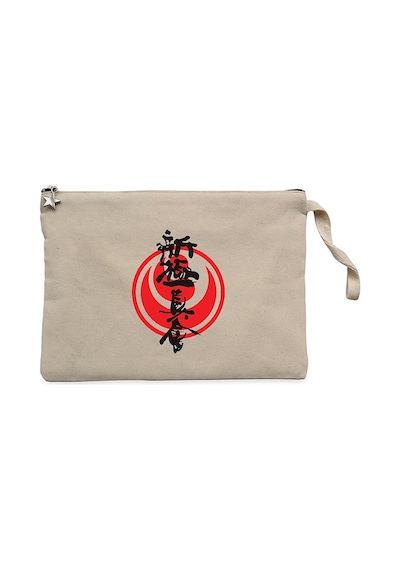 Shinkyokushin Karate Dojo Fight Krem Clutch Cüzdan / El Çantası Krem