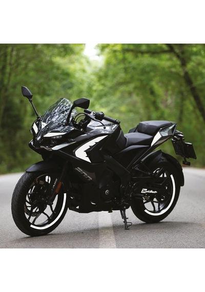 Bajaj Rs200 Tek Renk Beyaz Parçalı Motosiklet Sticker Etiket Takım Modeli