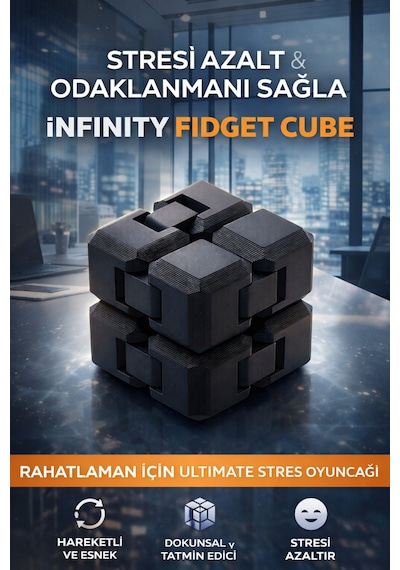 Katlanabilir Stres Küpü Fidget Oyuncak Cep Boyutu Taşınabilir Sonsuz Küp Zeka Oyuncağı