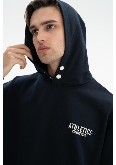 AR-MA Arma Erkek Oversize Kanguru Cepli Şardonsuz 3 İplik Kapşonlu Sweatshirt 001