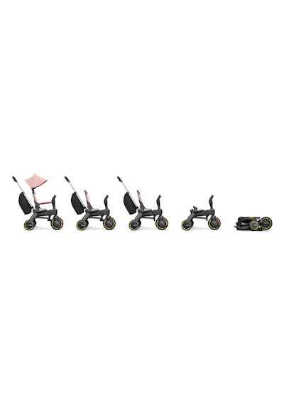 Doona Liki Trike Tek Parça Katlanır 3 Tekerlekli Bebek Bisikleti S3 Pembe