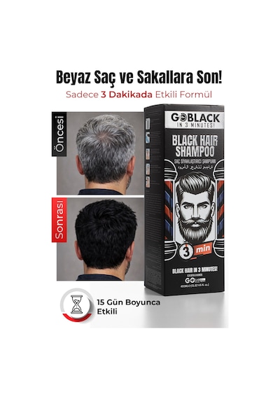 Saç Siyahlaştırıcı Şampuan Saç Sakal Şampuanı Hızlı Etki