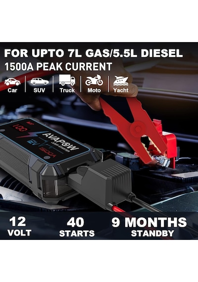 A07 1500a 12800mah Jump Starter Taşınabilir Akü Takviye Kiti