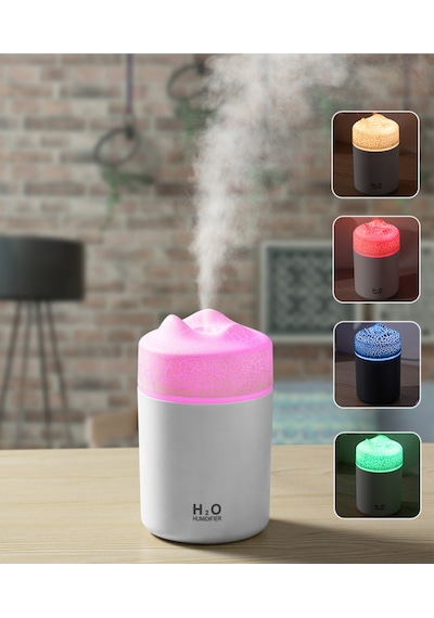 H2o Humidifier 300 Ml Ultrasonik Hava Nemlendirici Volkanik Buhar Makinesi Ve Aroma Difüzörü