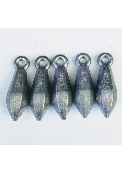 Olta Kurşunu 60 Gram Piramit 5 Adet