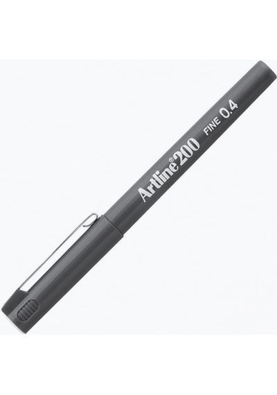 200 Fineliner Yazı Ve Çizim Kalemi 0,4mm Gri