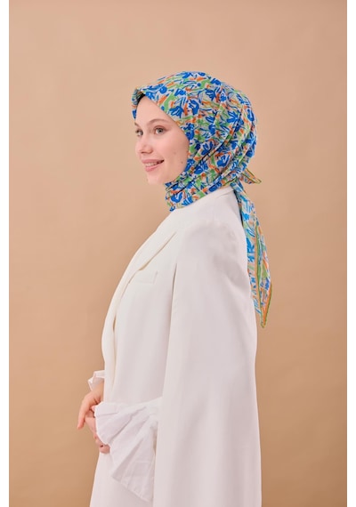Silk Home Soft Eşarp 73091-09 Yeşil, Turuncu, Mavi