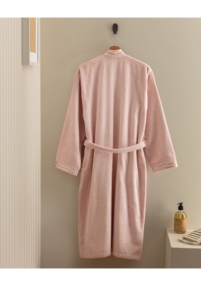 Madame Coco Maynor %100 Pamuk Floşlu Unisex Bornoz - Pudra 8684427305942 Çok Renkli
