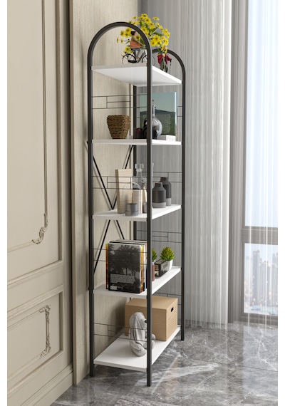 Metal Kitaplık Beyaz 180 Cm Çok Renkli
