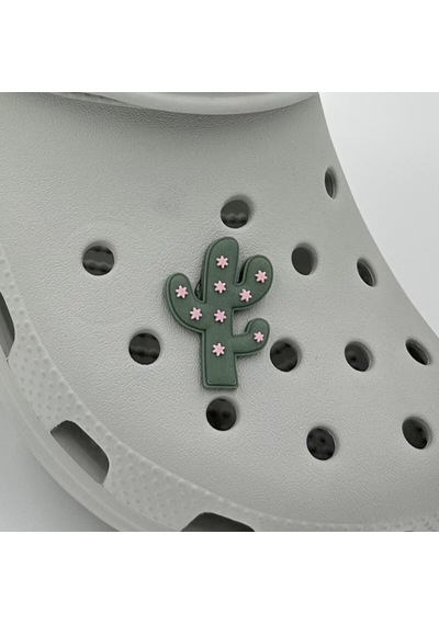 Crocs Terlik Süsü Ve Aksesuarı , Çanta Süsü Jibbitz Çağ Ağacı 01 Görsel Figür Aksesuar Koyu Yeşil-pembe