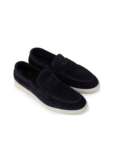 Deery Erkek Hakiki Süet Lacivert Loafer Ayakkabı - 02028mlcvc01 Lacivert
