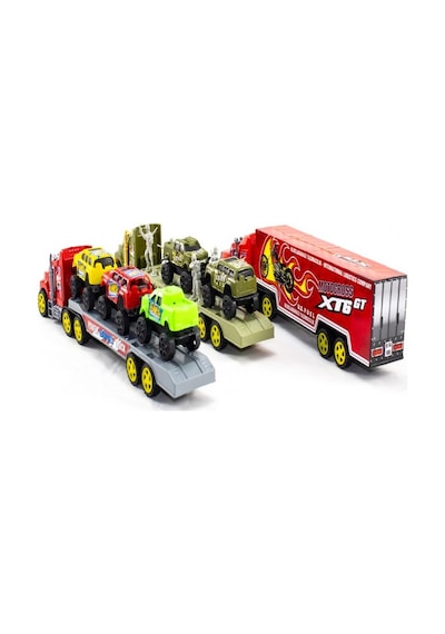 Oyuncak Tır Üçlü Set Askeri Tır Nakliye Tır Taşıyıcı Tır 45 Cm