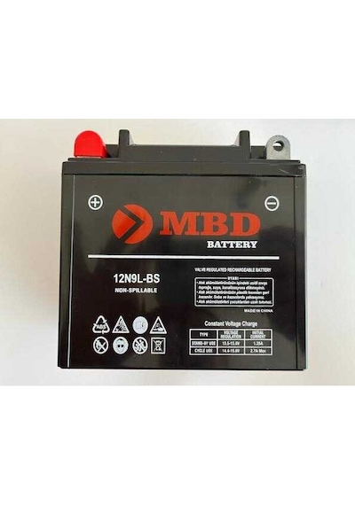 Motosiklet Aküsü 12n9-bs 12n9l-bs Dik