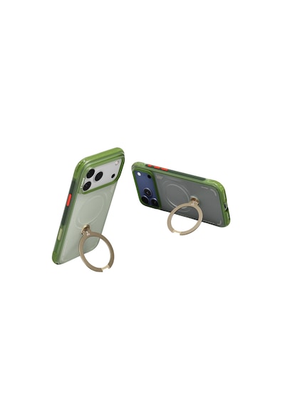 Torras Apple iPhone Uyumlu 17 Pro Max O Stand Spin Air Serisi Magsafe Kılıf Yeşil