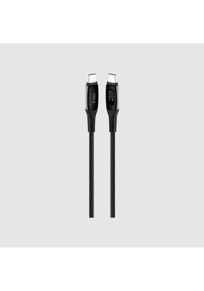 Alumicable Lcd Usb-c Usb-c 100w Pd/qc 150cm Hızlı Şarj/data Kablosu,siyah 2dk57