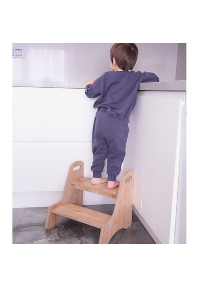 Alfacountry Montessori Bebek & Çocuk Basamağı Güvenli Ve Kullanışlı Kahverengi