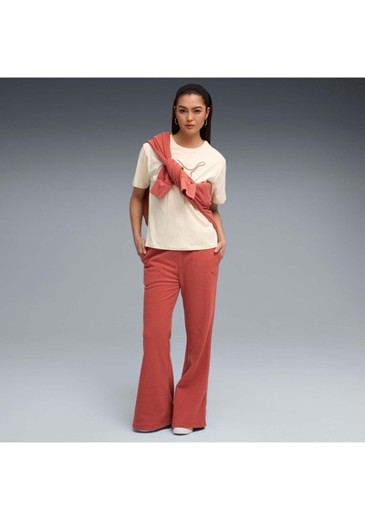 Puma Her Kadın Grafik Baskılı Geniş Kesim Tişört 688149 87 Beyaz