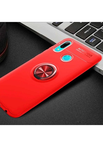 Huawei Y6 2019 Kılıf Zore Ravel Silikon Kapak Kırmızı