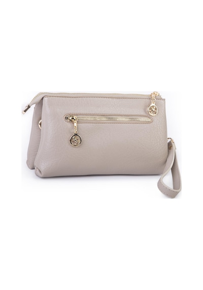 Nas Bag Kadın Çapraz Ve Clutch Çanta Bilek Ve Çapraz Askılı 24x15 Cm Kum Victoria
