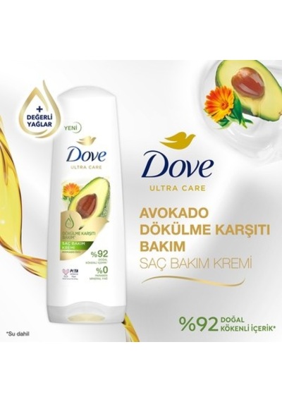 350 Ml Avokado Özü İle Saç Bakım Kremi, Paraben İçermeyen