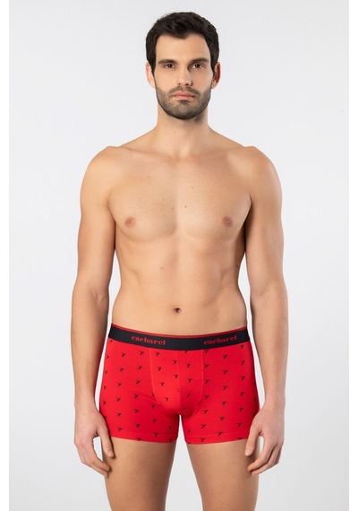 Cacharel Erkek Desenli Likralı Boxer 3'lü Paket 1339/lacivert 5 Lacivert
