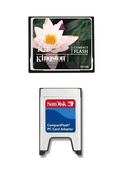 Kingston 1 GB Compact Flash Hafıza Kartı + Pcmıa Kart Okuyucu