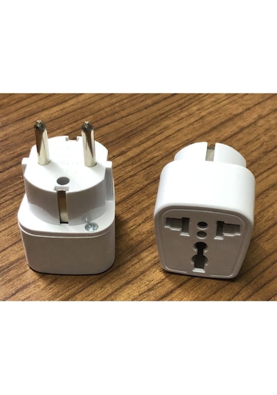 Topraklı Üniversal Dönüştürücü Elektrik Pirizi Ucu Amerikan Ingiliz Fiş Dönüştürücü Başlık