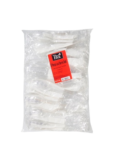 Propack Lüx Servis Set 50 Adet 5'li - Tek Kullanımlık Çatal, Kaşık, Peçete, Tuz 2'li Ekonomik P Tarı 2 L