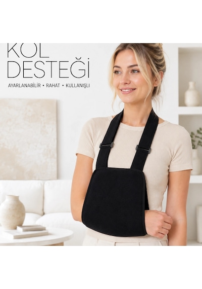 Kol Askısı Omuz Destekleyici Ayarlanabilir Taşıma Askısı Siyah