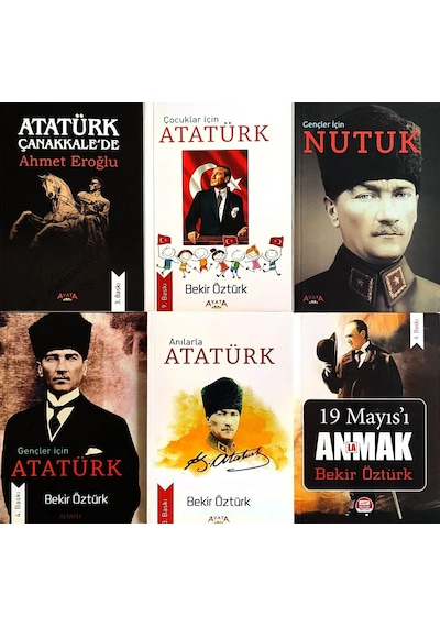 6 Kitaptan Oluşan Muhteşem Atatürk Seti 6 Kitap,poster,not Defteri,ayraç